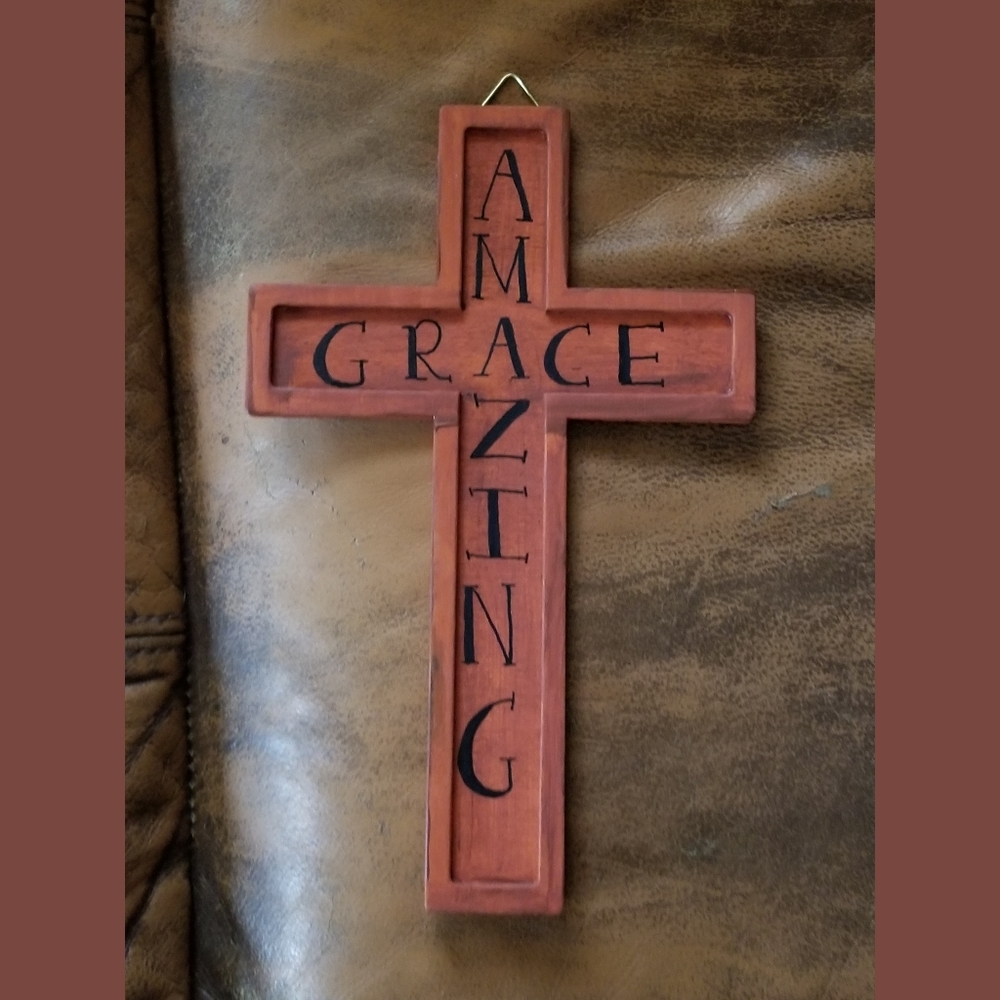 Amazing Grace Cross Hanging - Picture 2 of 4